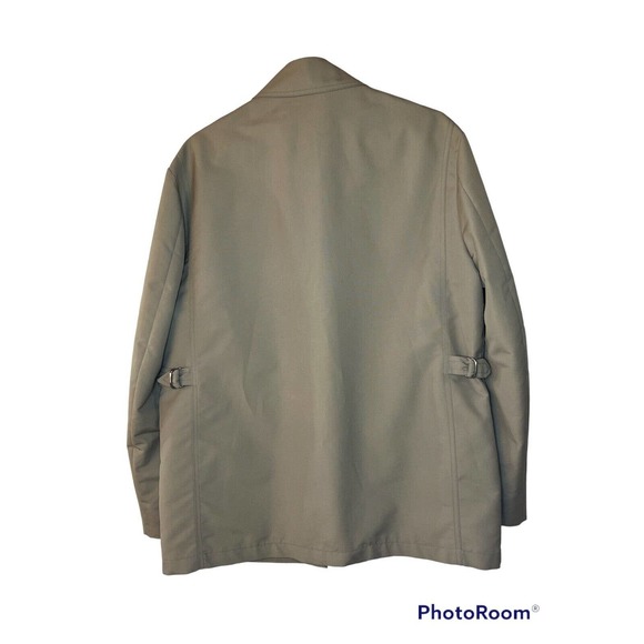 Vintage London Fog Military Field Style Safari Jacket Tan Zip Mens 40 Tan Rain - Picture 2 of 9